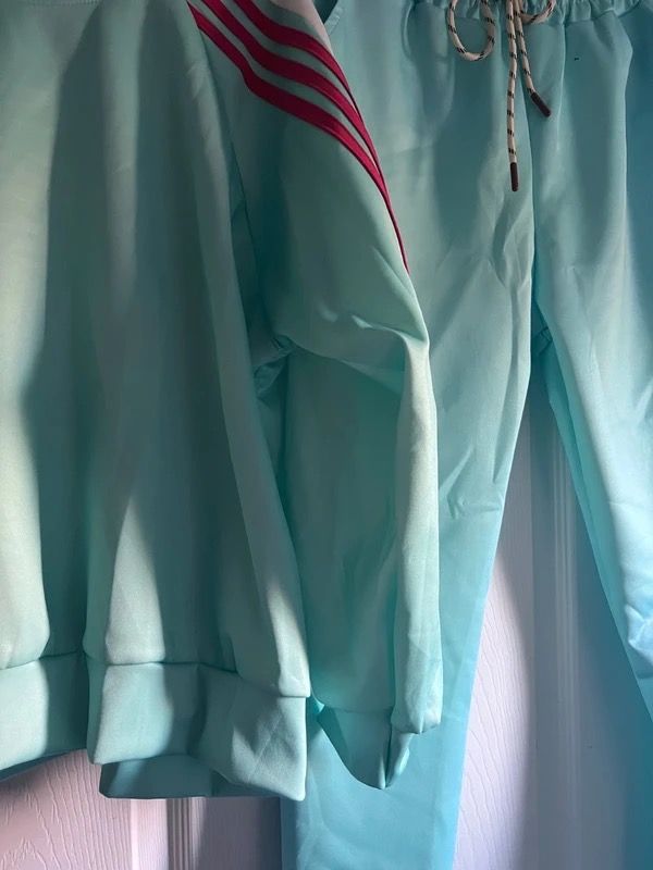 Light Blue Tracksuit With Red Stripes image 2